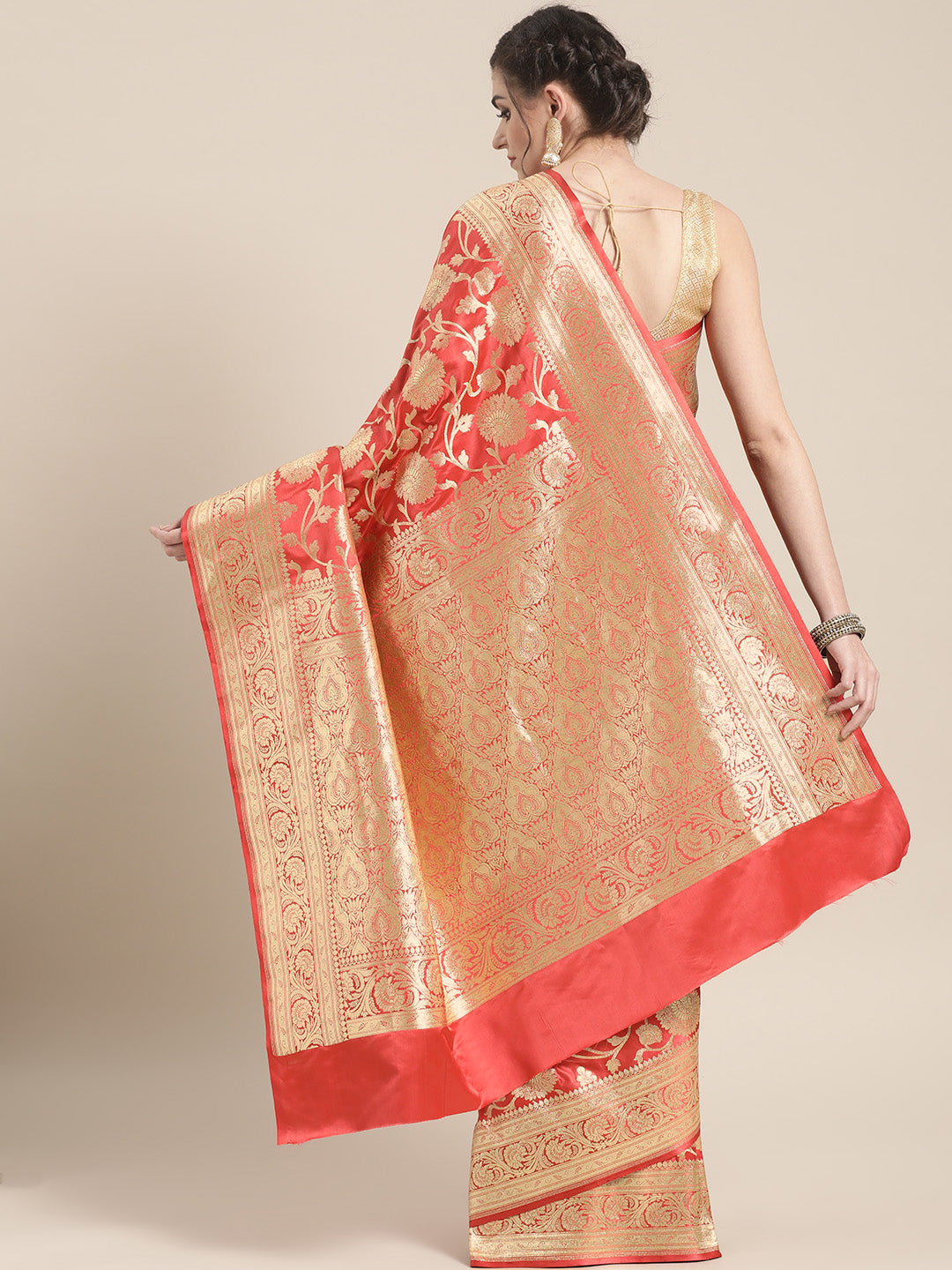 Kanjiwaram Inspired Silk saree with Intricate Zari Weaving