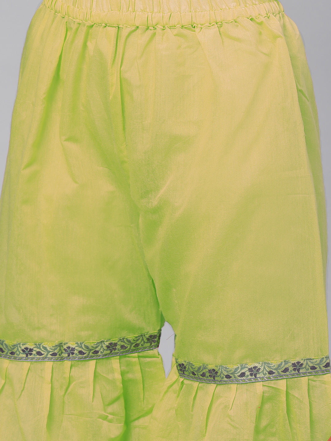 Green Handloom Chanderi Unstitched Suit Set with Zari Resham Weaving