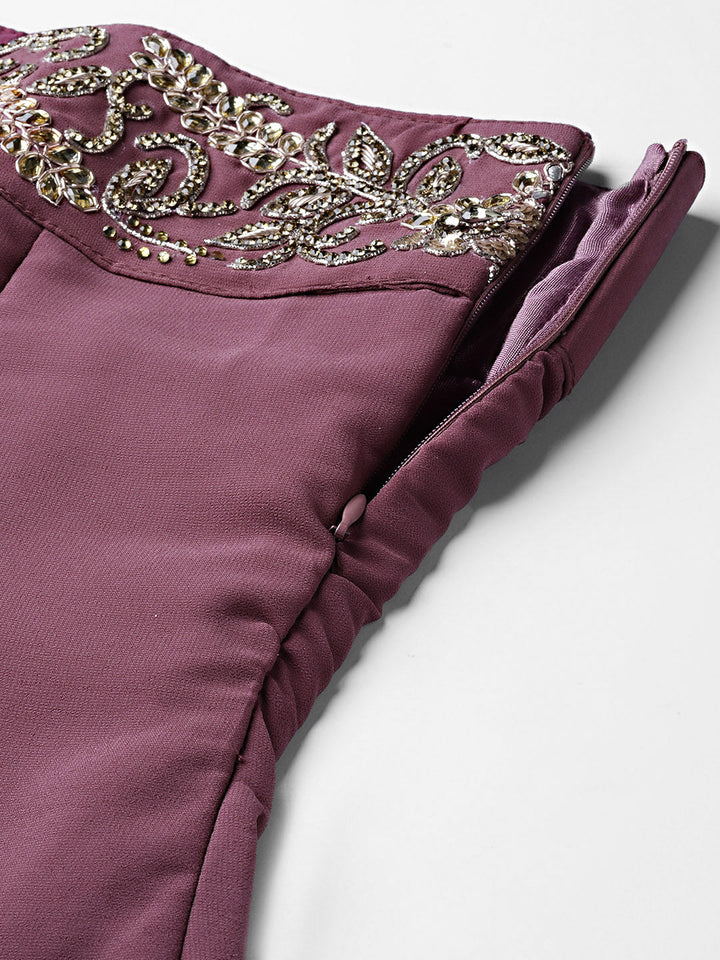 Embellished Kurta Pallazo Set with front open jacket