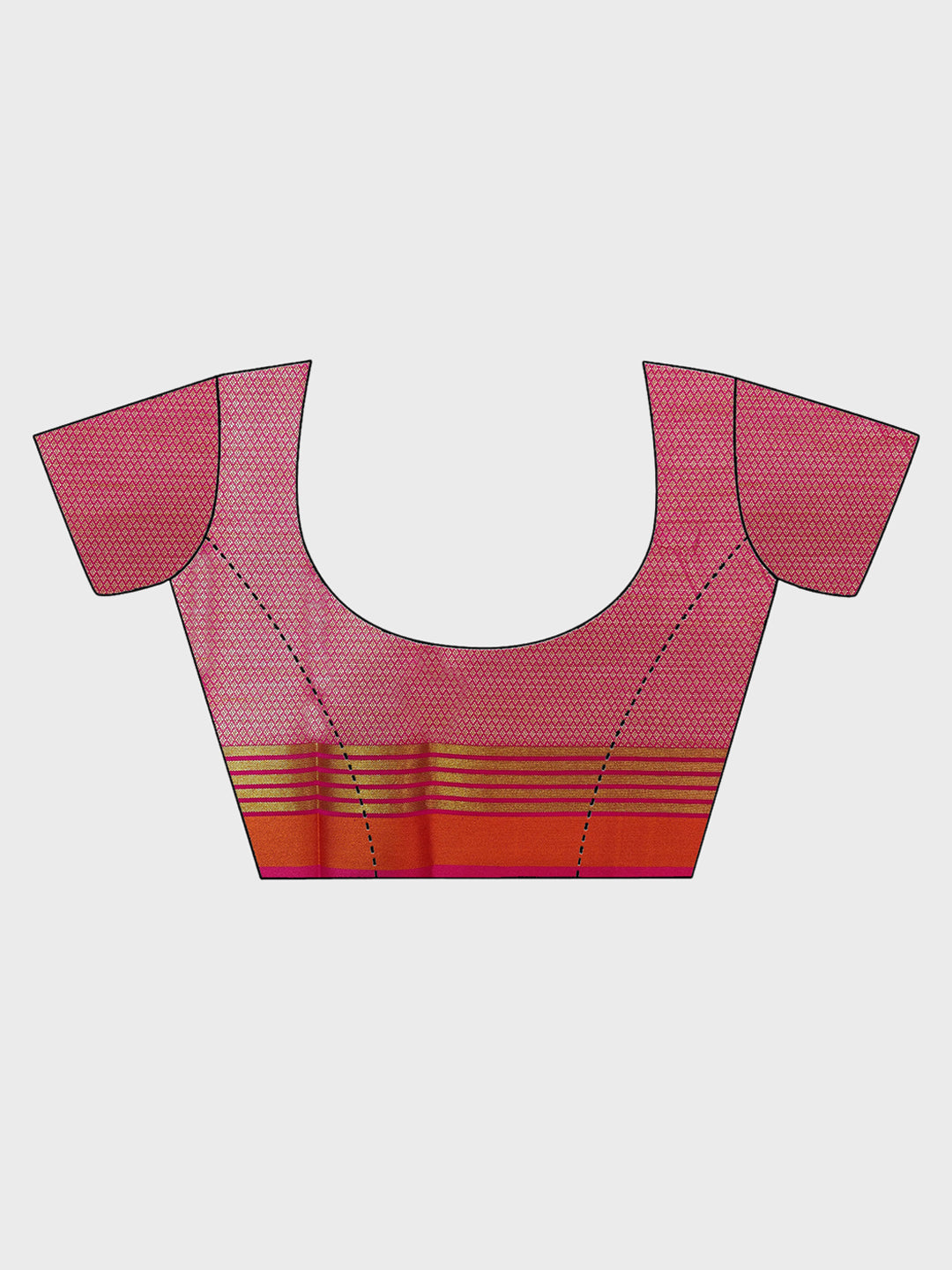 Banarasi Silk Saree with Abstract Weaving and Multicolor Stripes