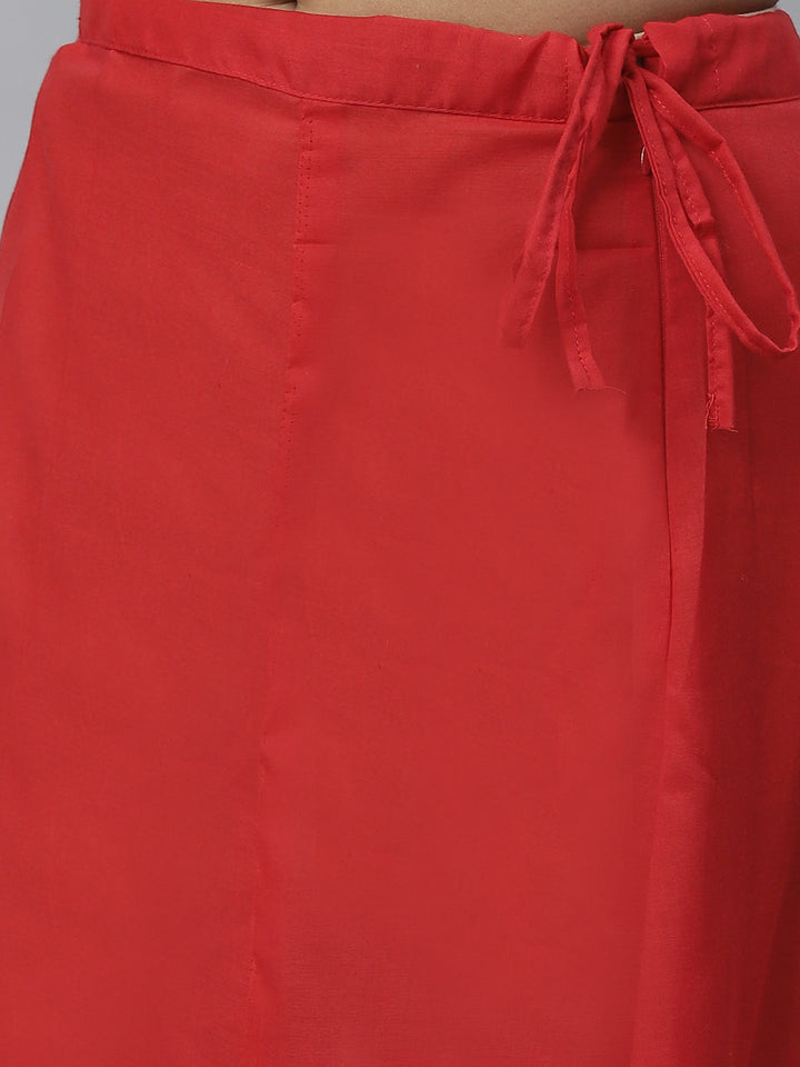 Cotton Ikat Inspired Kurta Set with Zari embroidered neckline and Bandhej Dupatta