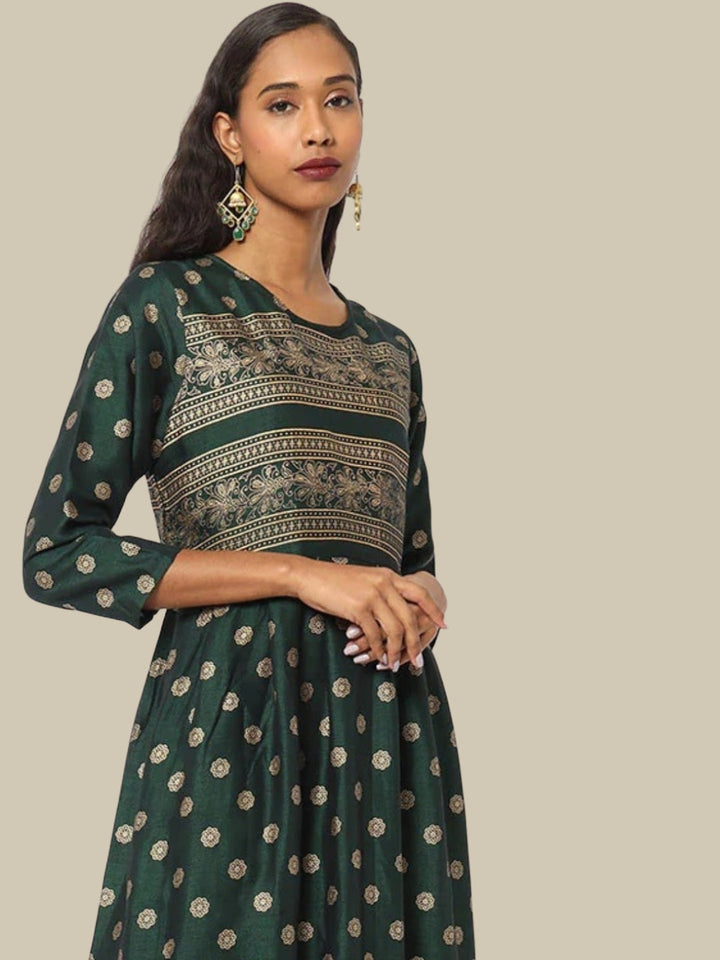 Bright Long Printed Gown