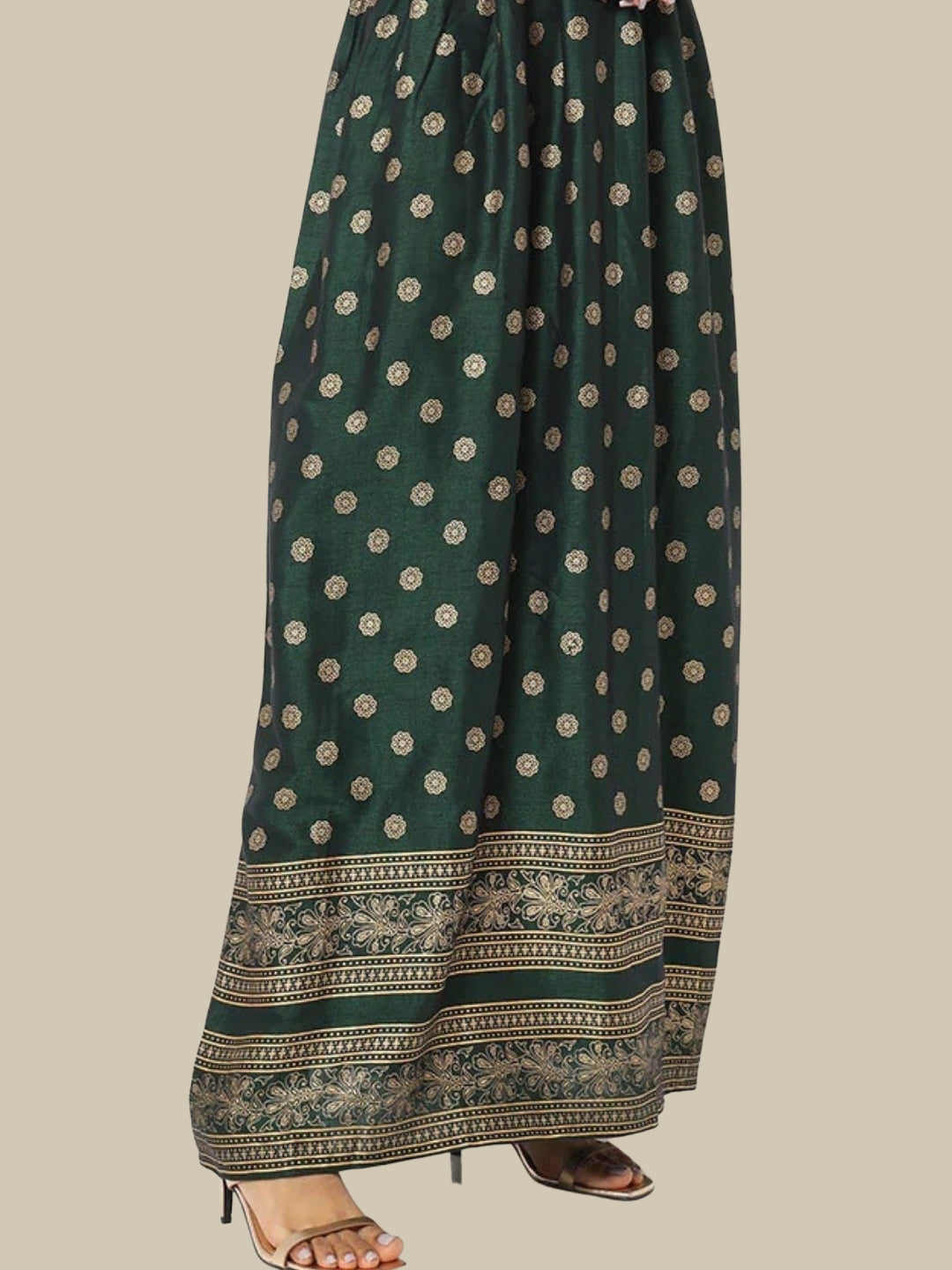 Bright Long Printed Gown