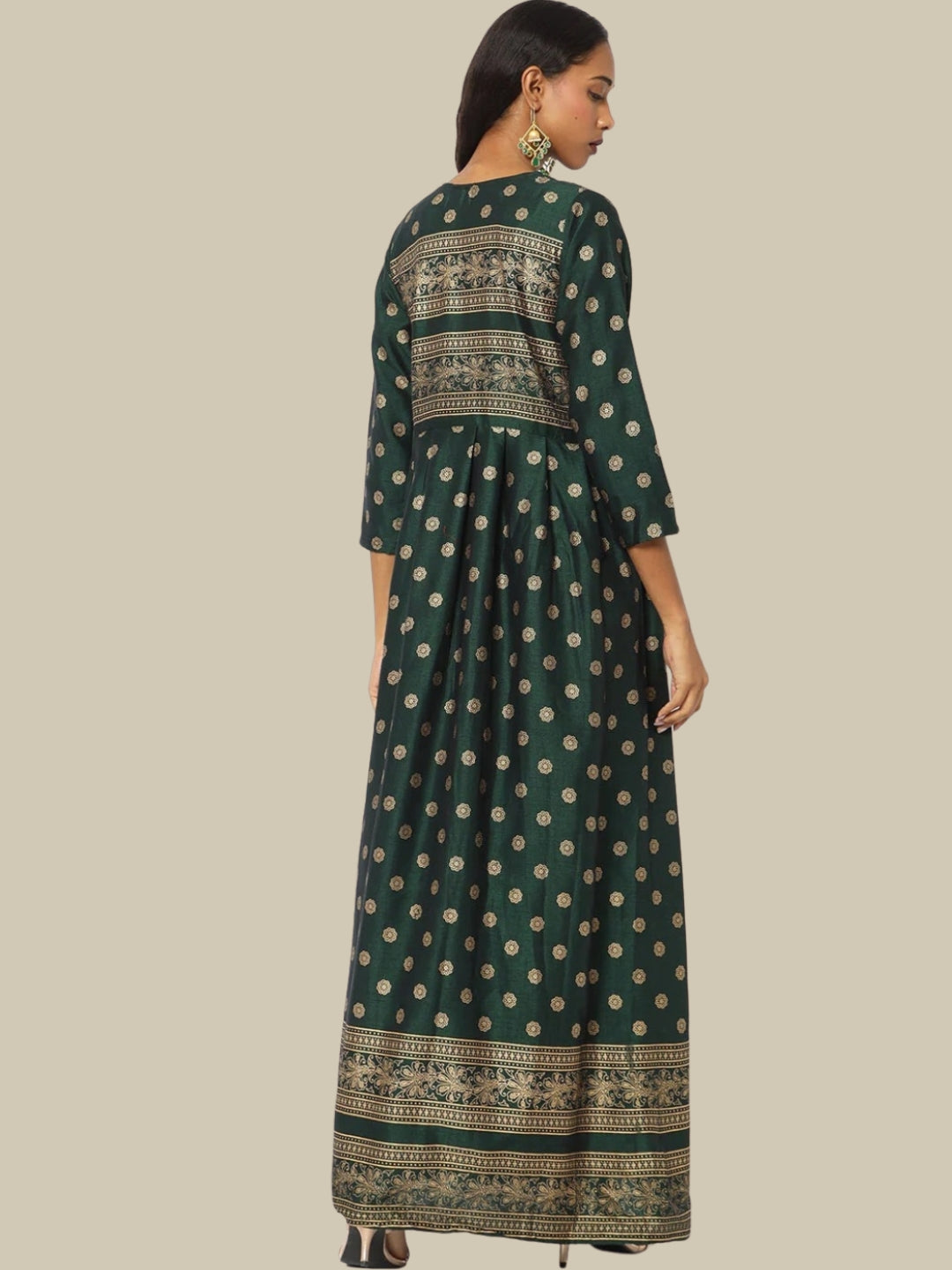 Bright Long Printed Gown