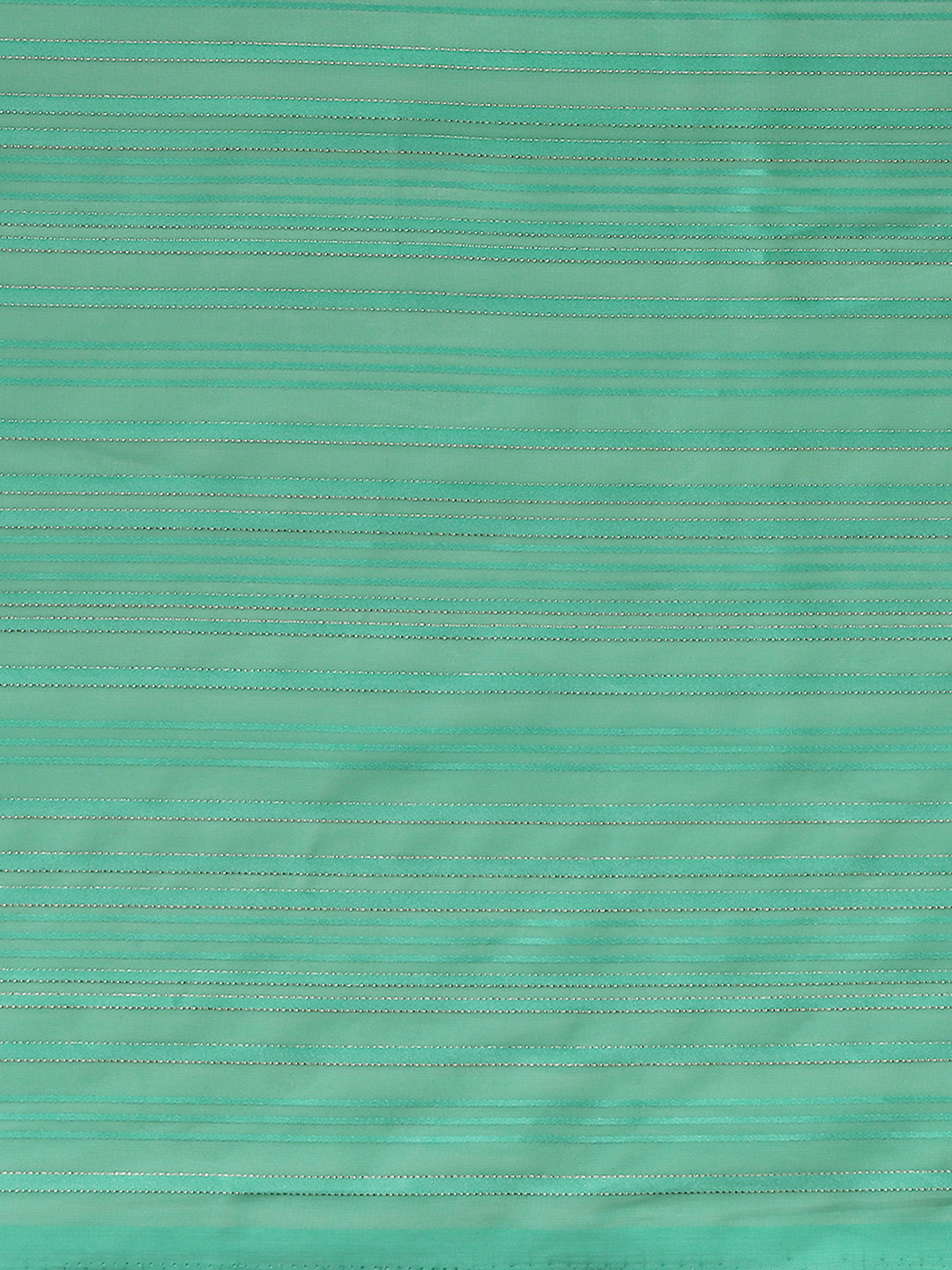 Teal Ombre Georgette Satin & Lurex Woven Saree With Embellished Blouse