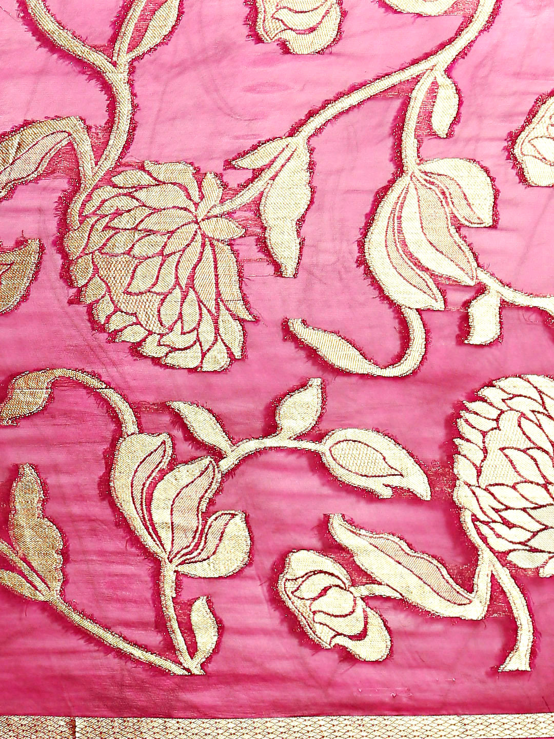 Ombre Mysore Georgette Saree with Floral Zari Weaving