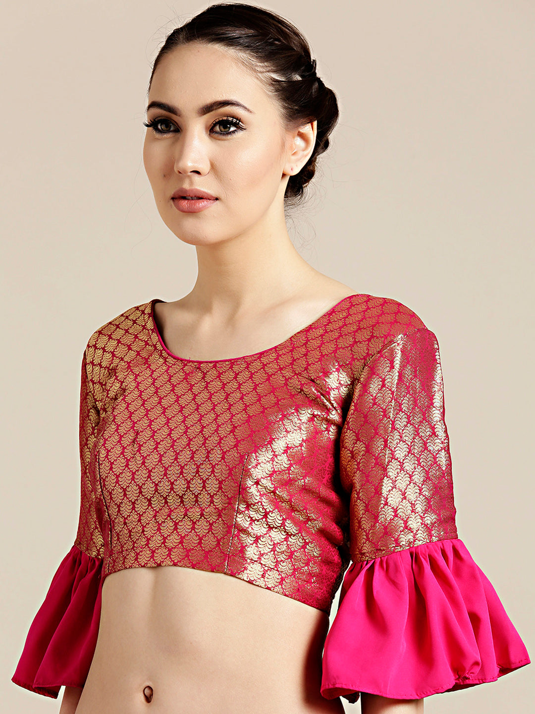 Ombre Mysore Georgette Saree with Floral Zari Weaving