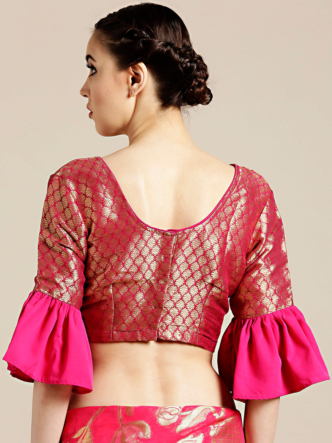 Ombre Mysore Georgette Saree with Floral Zari Weaving
