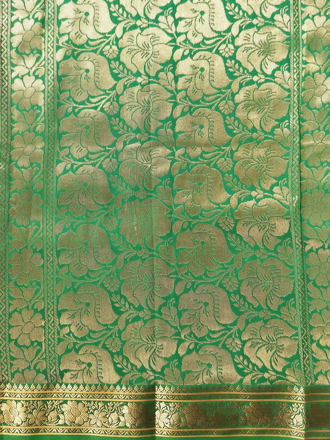Banarasi Red and Green Silk Saree