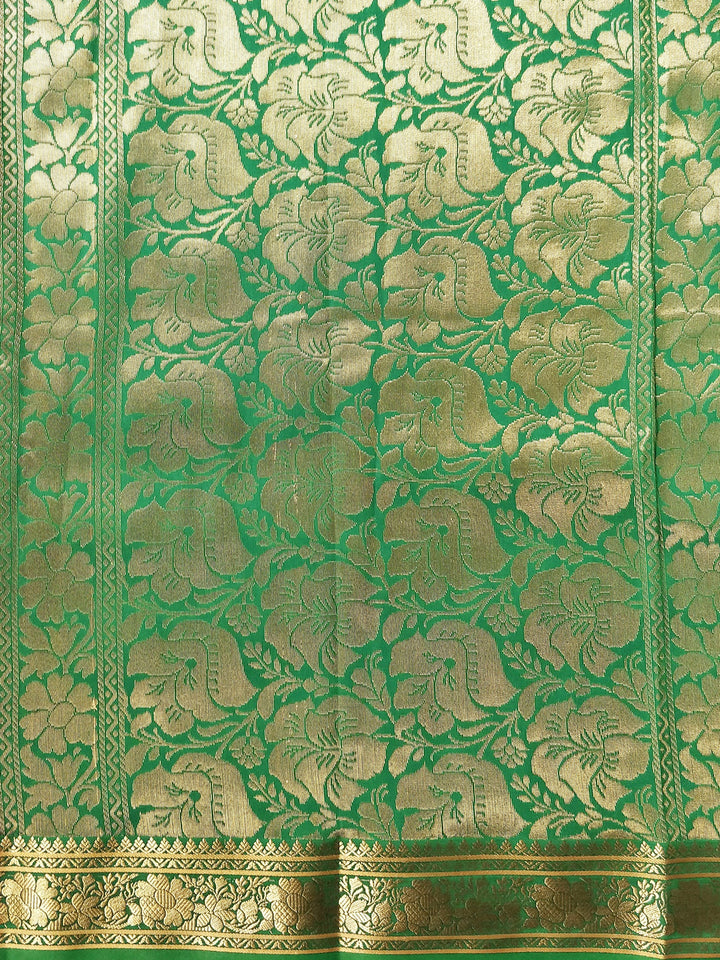 Banarasi Red and Green Silk Saree