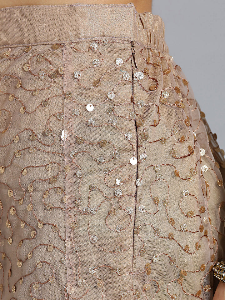Jewelled Neckline Kurta with Embroidered Pallazo