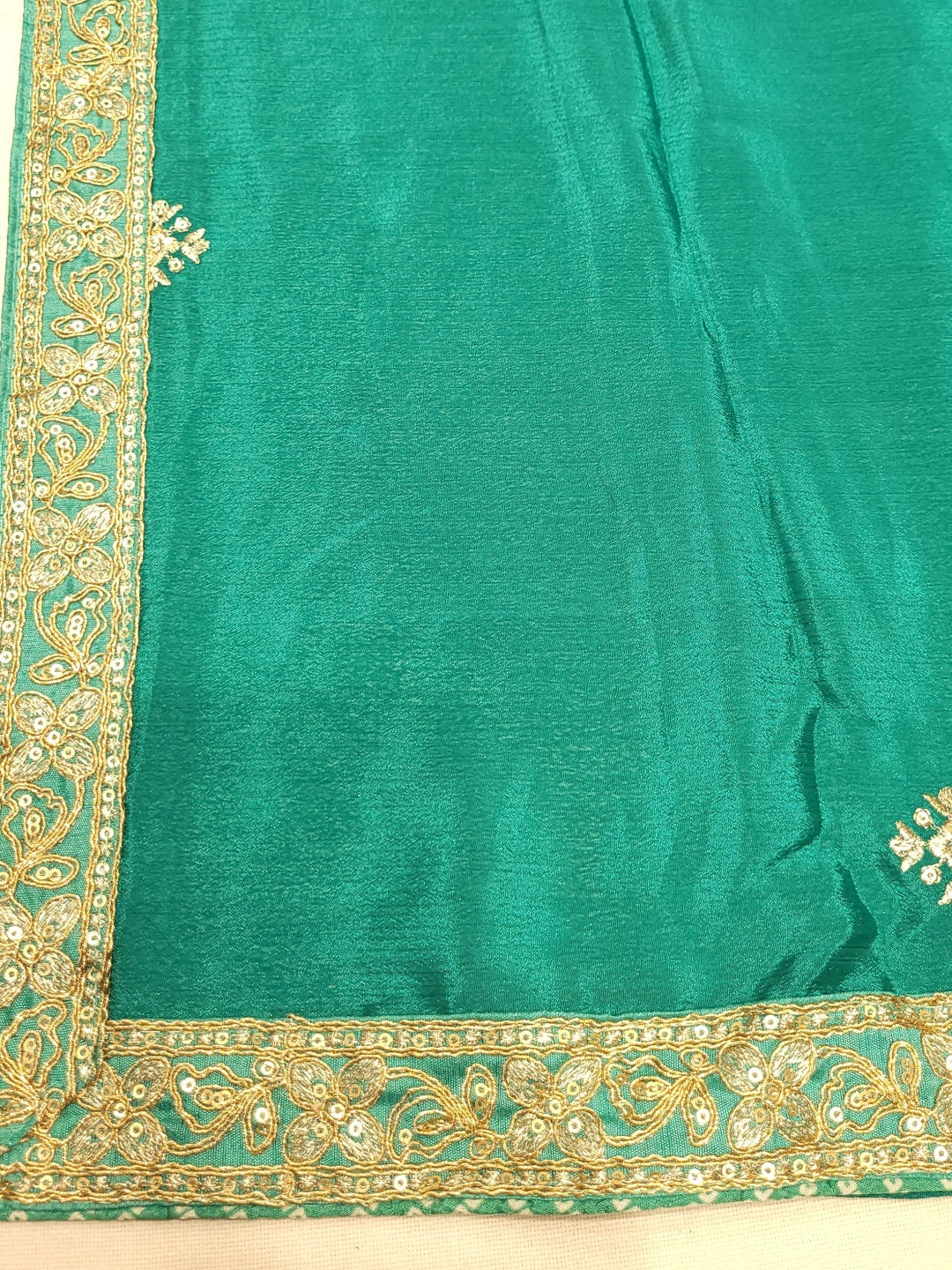 Ombre Bandhani Print Kurta Palazzo Set With Zari, Sequin Embroidery and Diamond Patterns