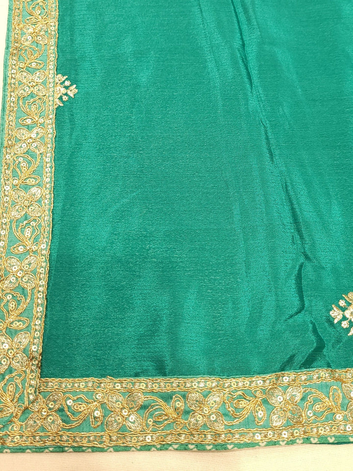 Ombre Bandhani Print Kurta Palazzo Set With Zari, Sequin Embroidery and Diamond Patterns