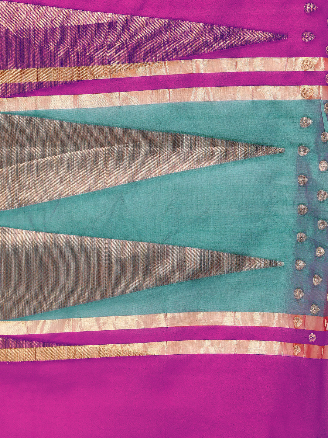 Purple Banarasi Silk saree with h&loom woven temple pattern