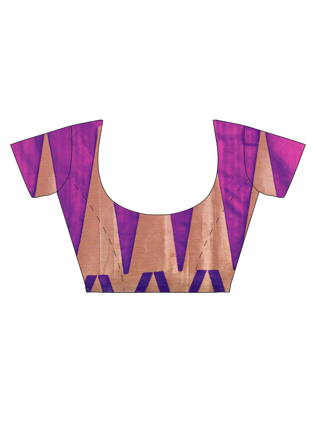 Purple Banarasi Silk saree with h&loom woven temple pattern