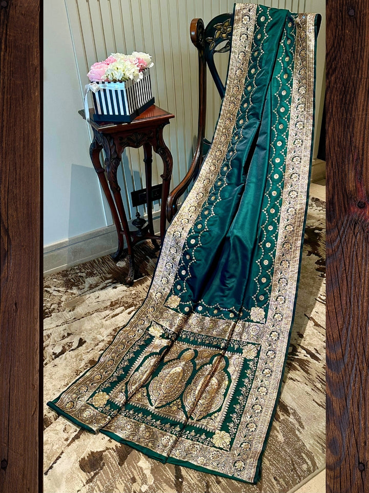 Green Banarasi Silk Saree