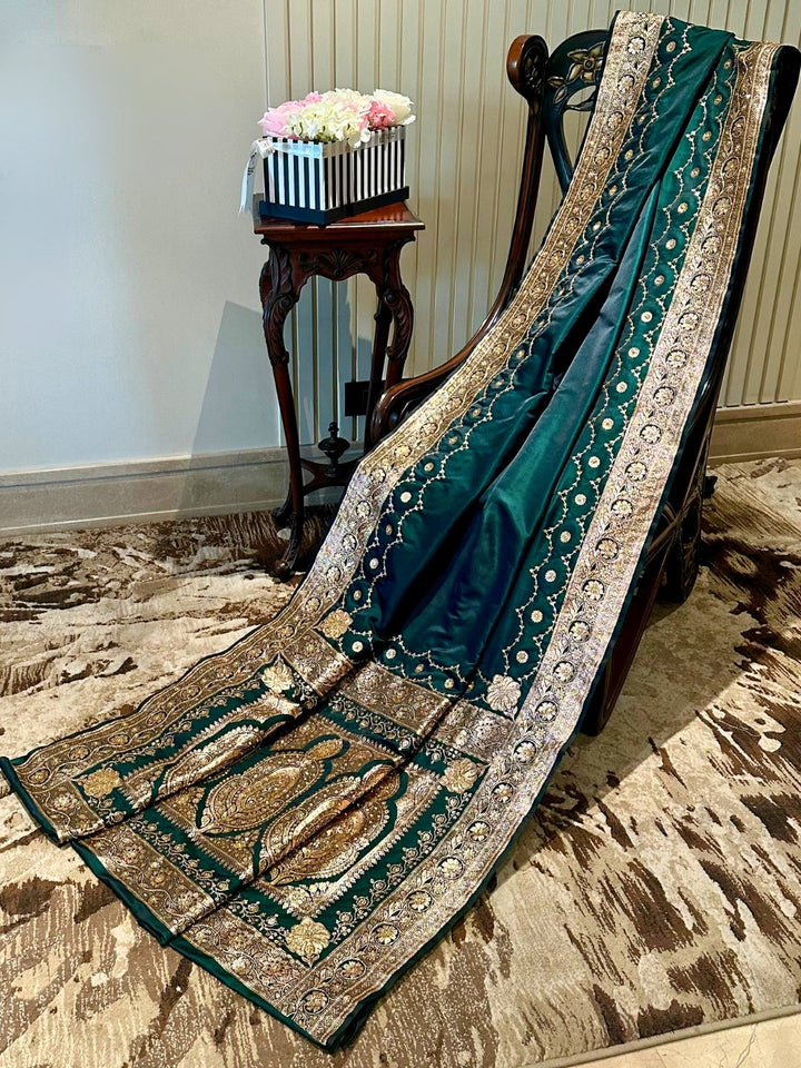 Green Banarasi Silk Saree