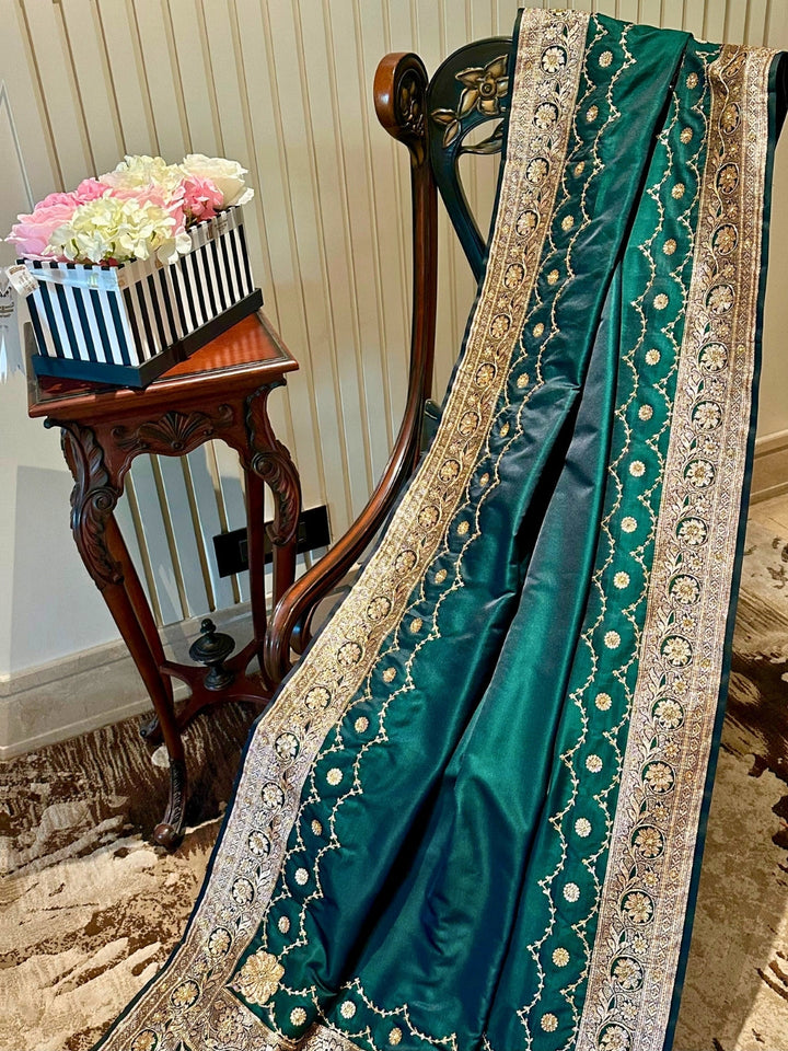 Green Banarasi Silk Saree