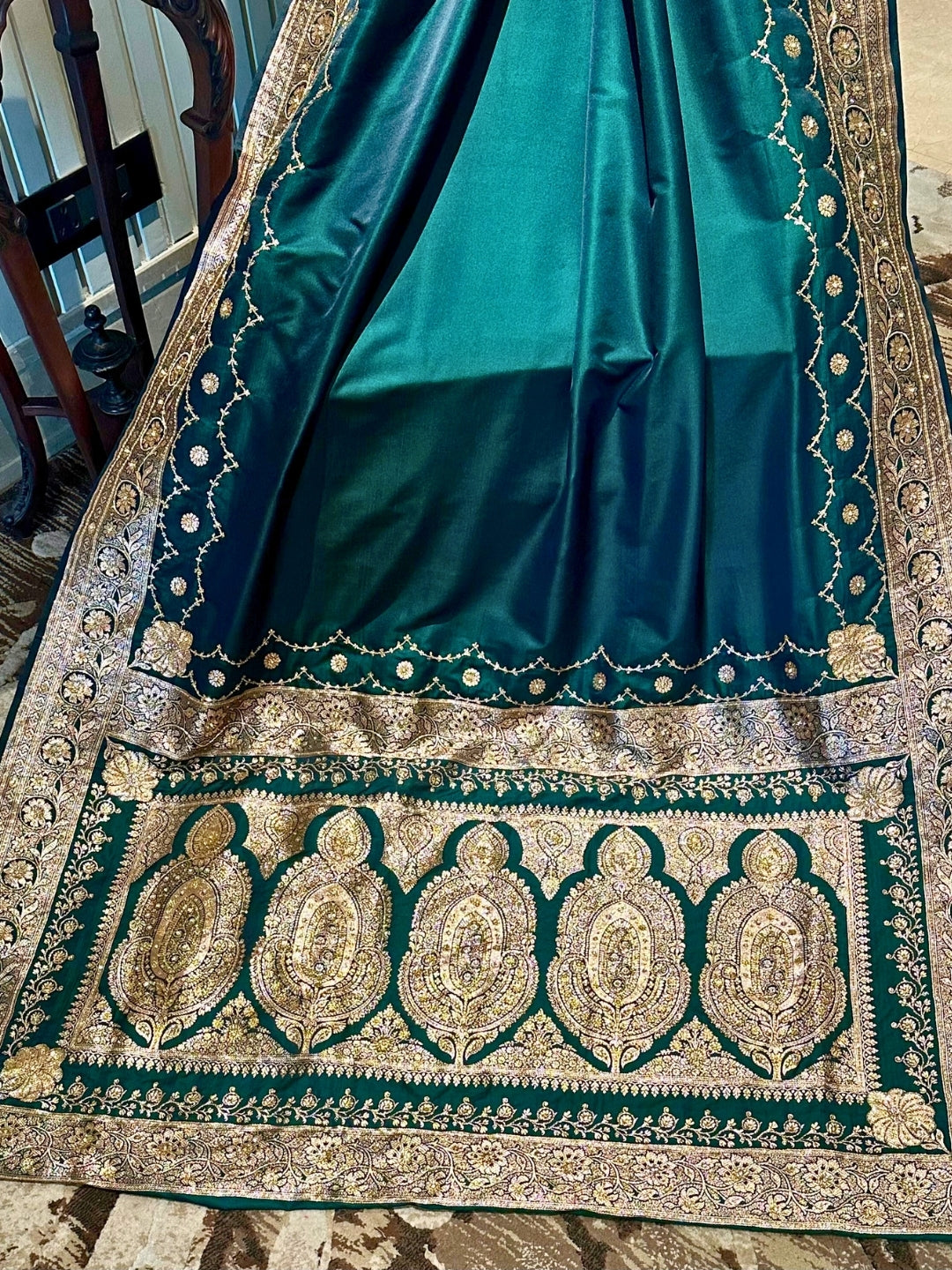 Green Banarasi Silk Saree