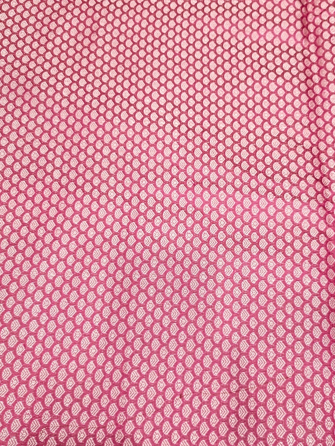 Banarasi Silk Dress Material with Scalloped Floral Motifs & Jaal pattern Jhallar Dupatta