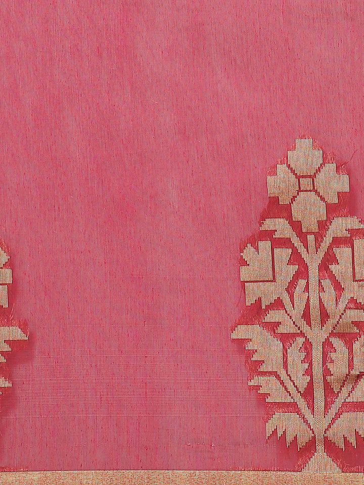 Banarasi Heritage Jute Silk Saree with Striking Floral Motifs & matching Belt