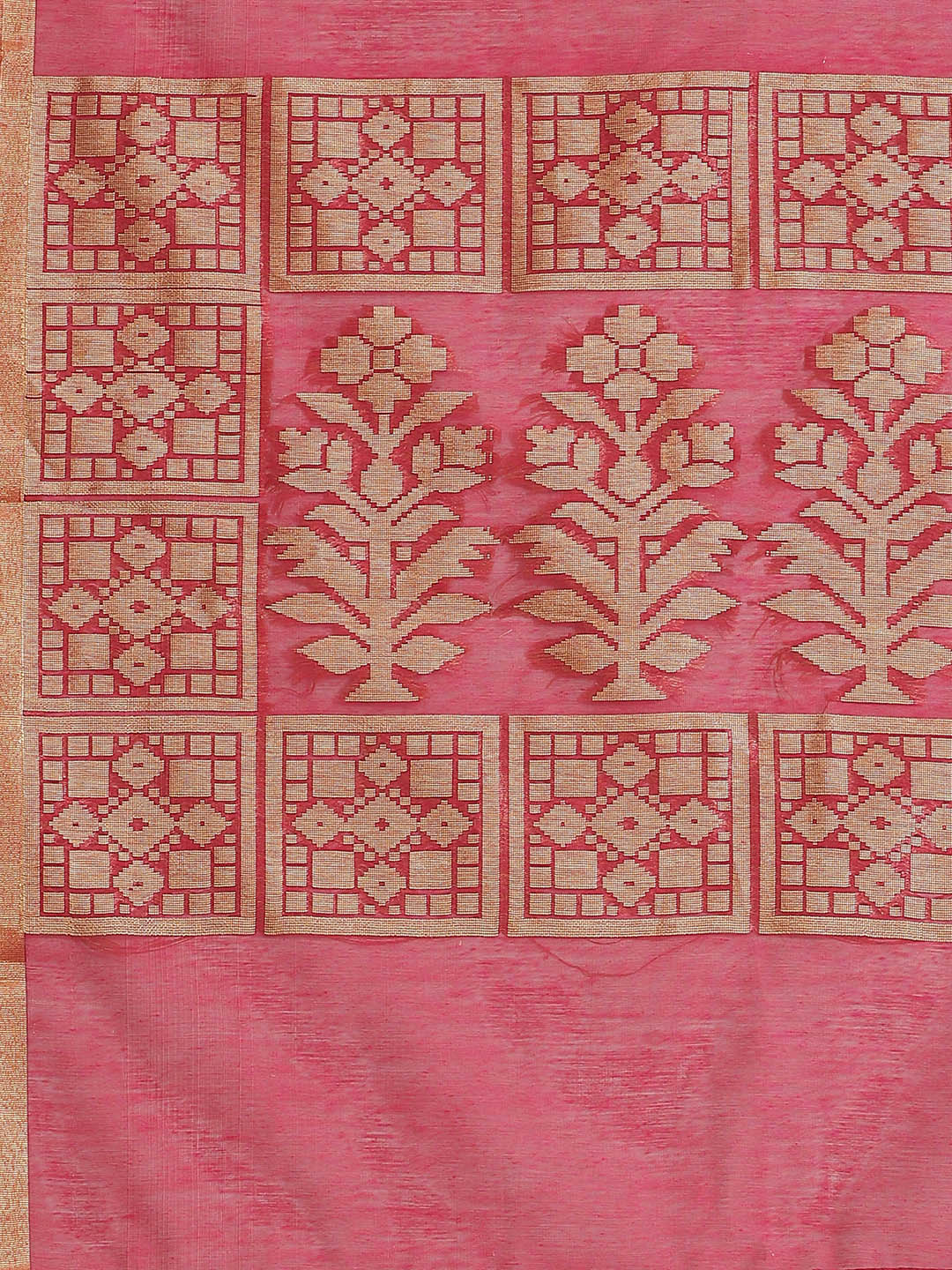 Banarasi Heritage Jute Silk Saree with Striking Floral Motifs & matching Belt
