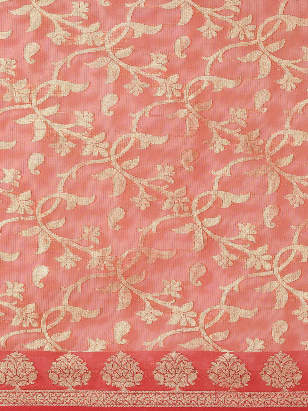 Jamdani Heritage Saree with Mughal Inspired ethnic motifs & Contrast Border