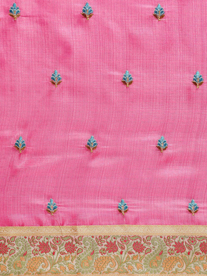 Tussar Silk Saree with Paisley Jamdani border