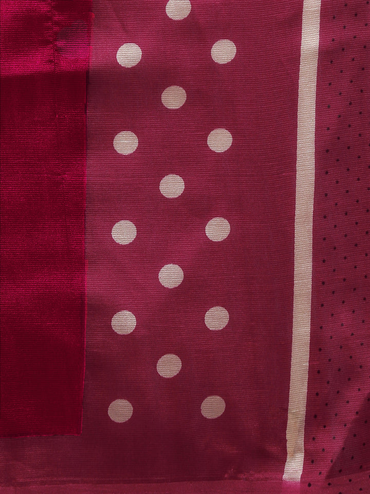Purple Printed Art Silk Saree