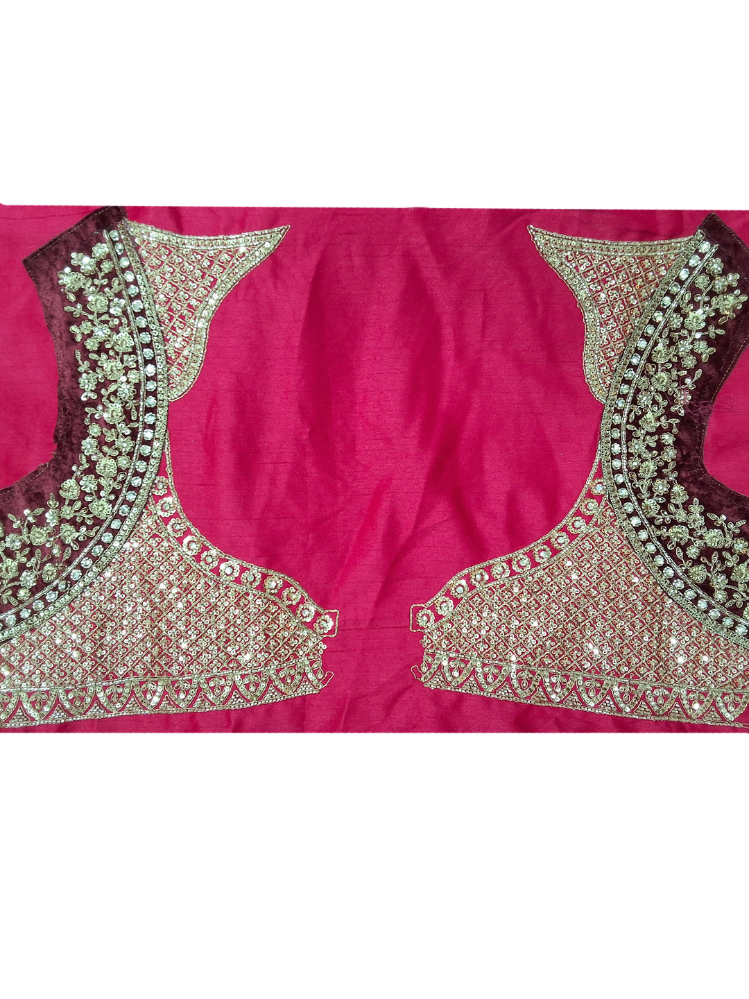 Pink Zari Embroidered Bridal Lehenga Choli with Palace Motif