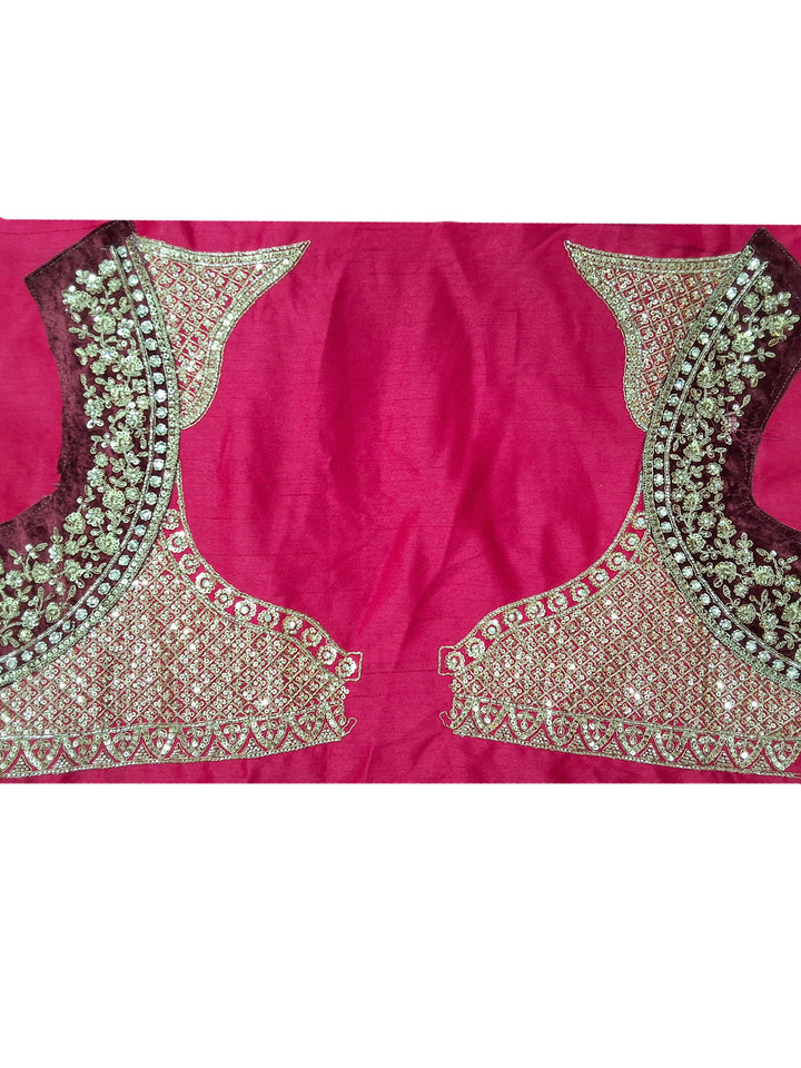 Pink Zari Embroidered Bridal Lehenga Choli with Palace Motif