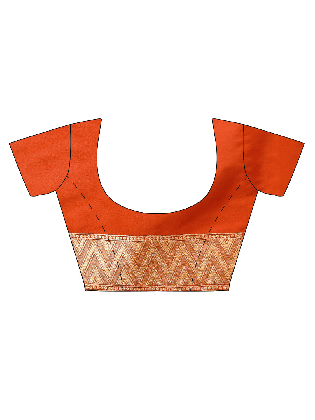 Banarasi Handloom Silk Half-and-Half Saree with Zari Weaving