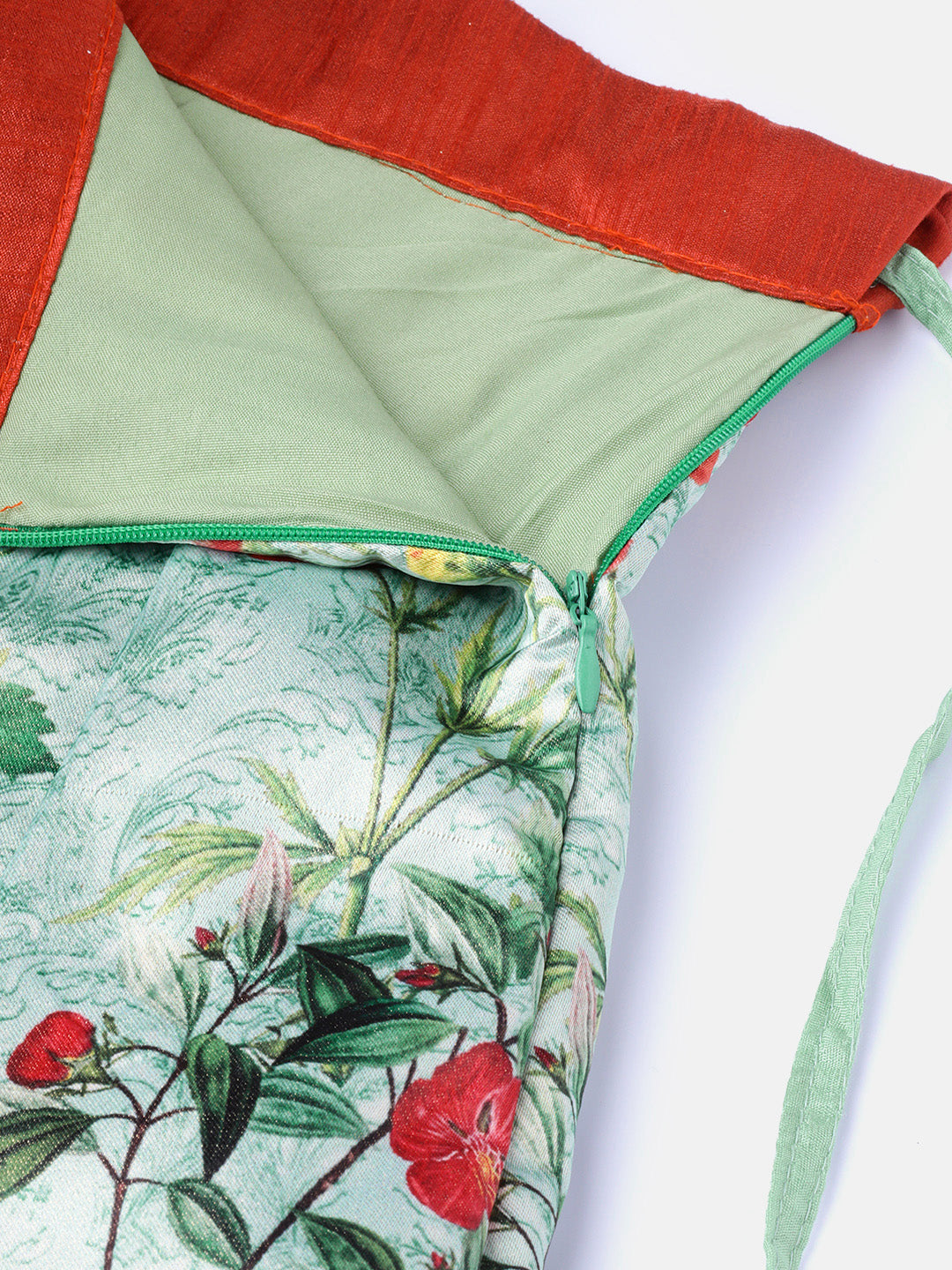 Digital Print Semi-stitched Lehenga with Floral Motifs