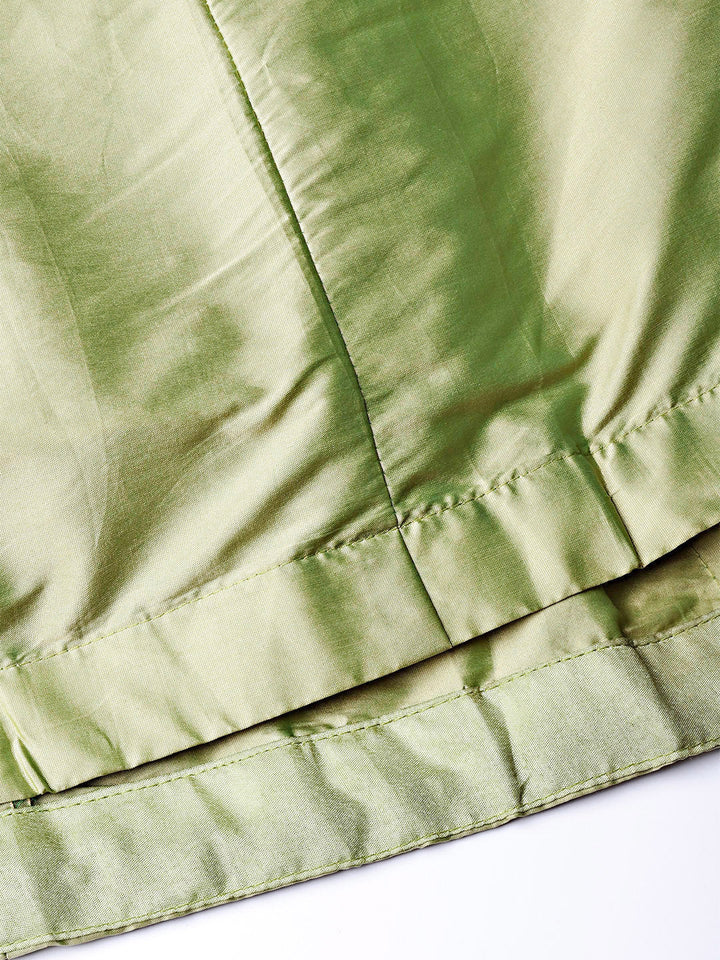 Silk Anarkali Kurta Gown with Banarasi Dupatta