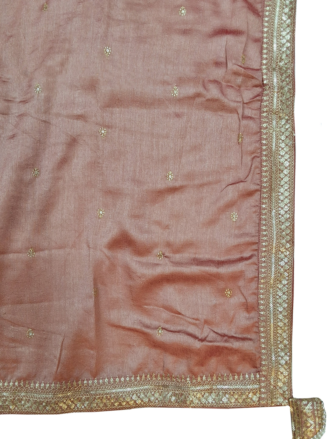 Silk Zari Embroidered Slit Kurta with Pant and Dupatta in Dusty Pink