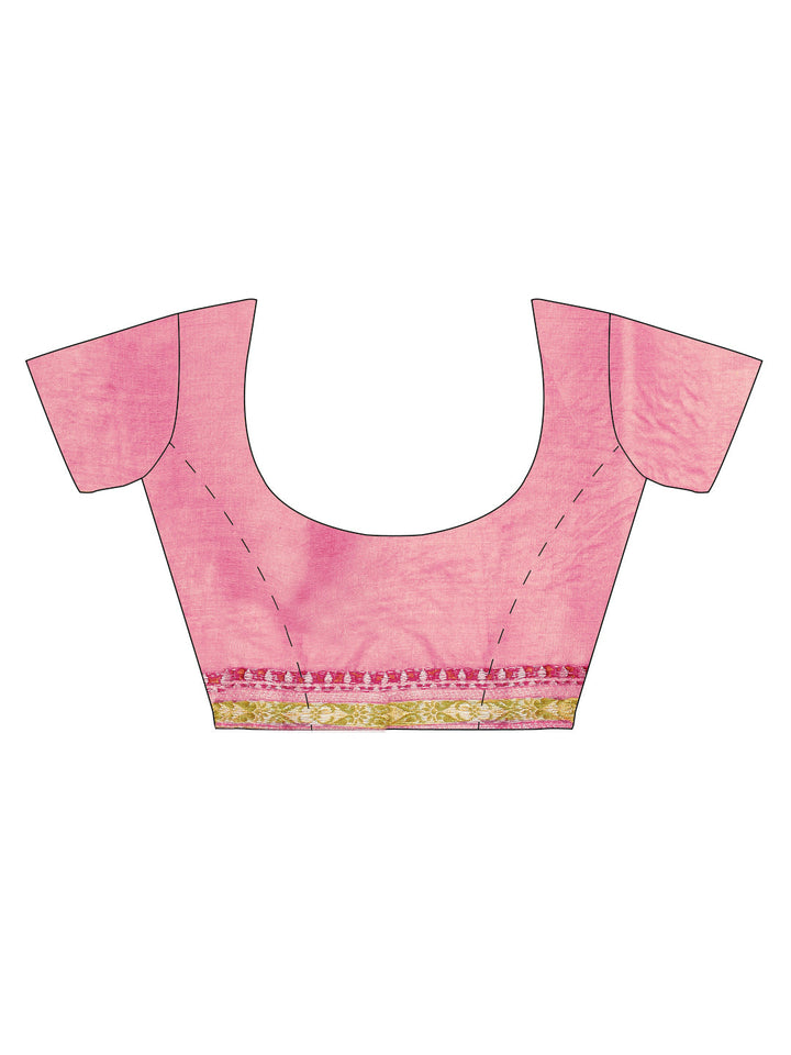 Tussar Silk Embroidered Saree with Traditional Meenakari Weaving