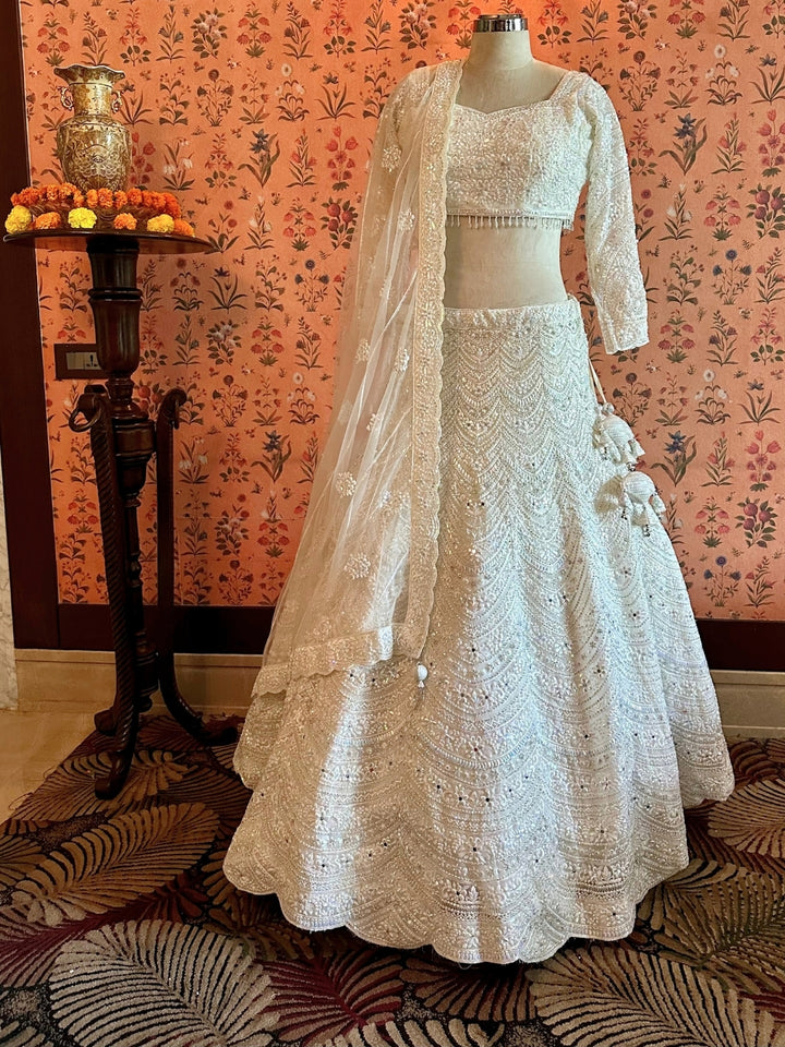 Ivory Elegance Embellished Lehenga