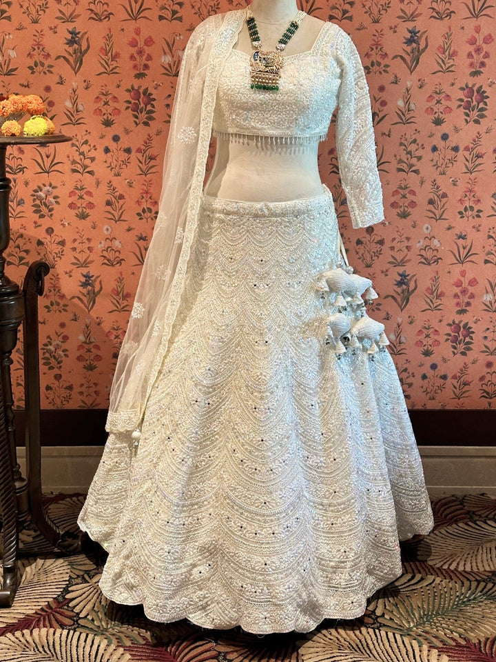 Ivory Elegance Embellished Lehenga