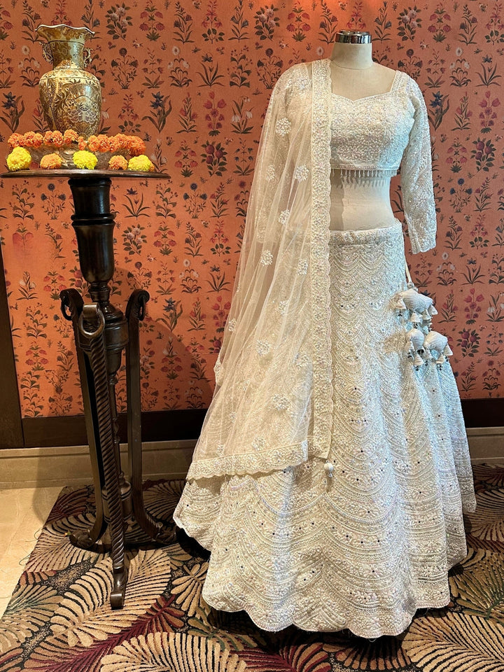 Ivory Elegance Embellished Lehenga