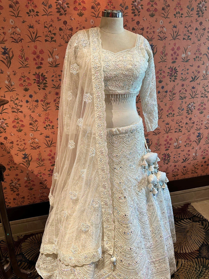 Ivory Elegance Embellished Lehenga