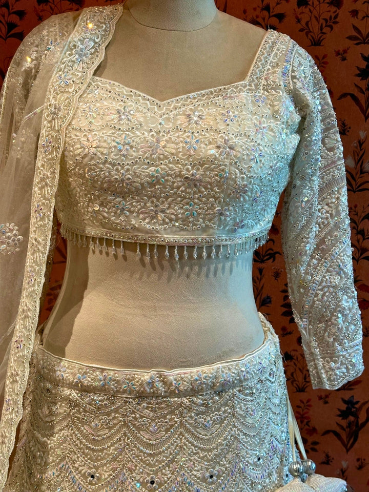 Ivory Elegance Embellished Lehenga