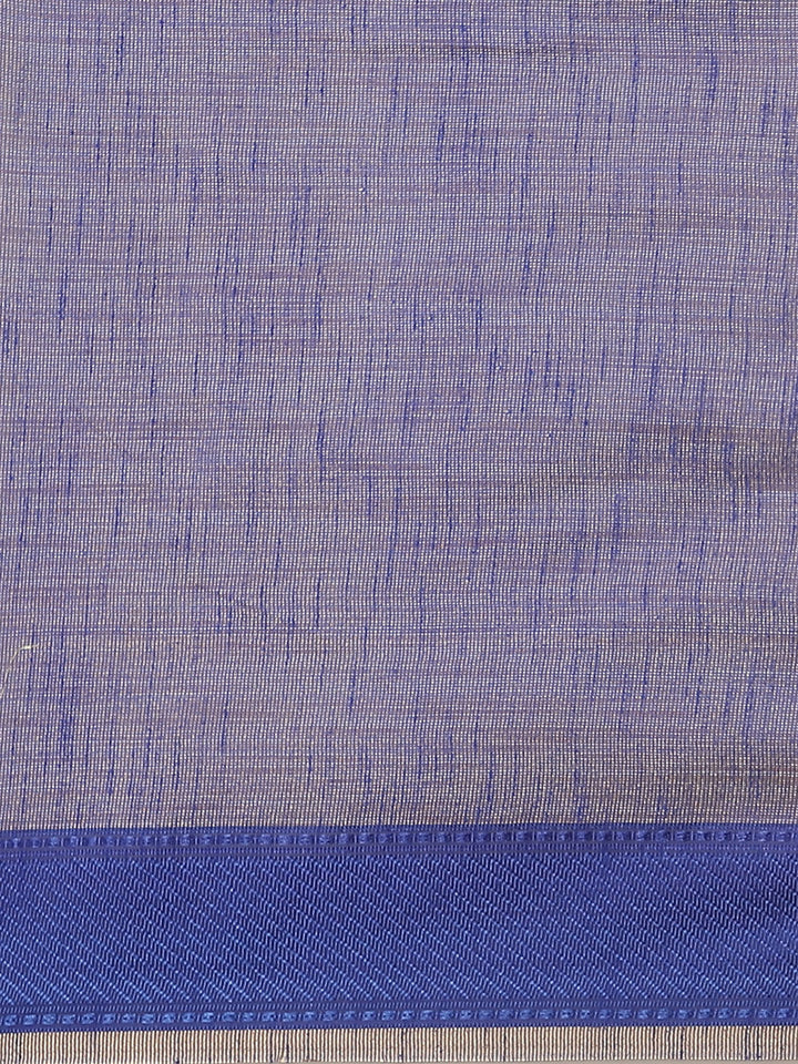Jute Silk Resham Self embossed Saree with Kanjivaram Temple Pattern & Contrast Border