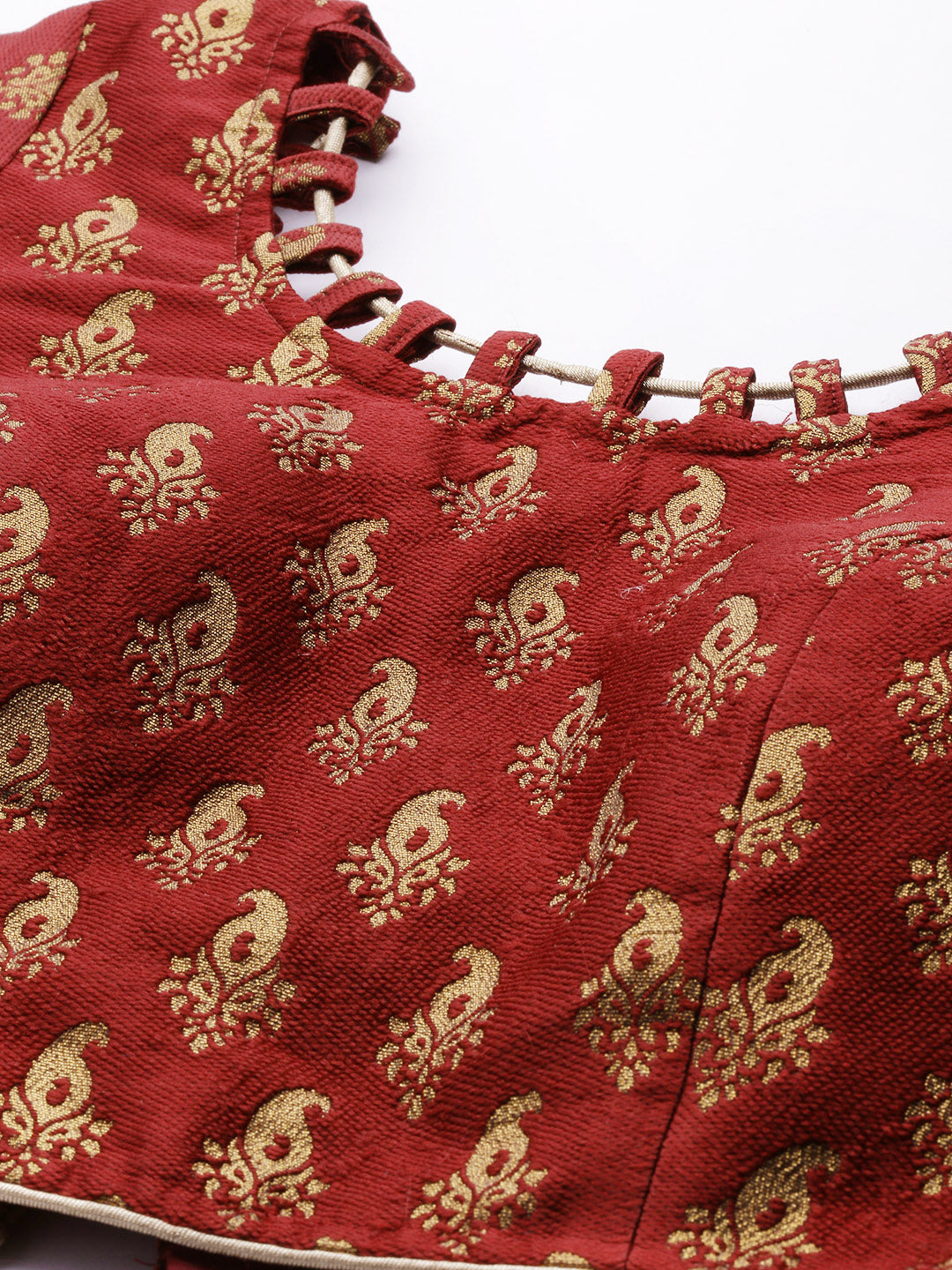 Semi Stitched Banarasi Brocade Silk Lehenga Choli with Zari & Resham Weaving,Tassels