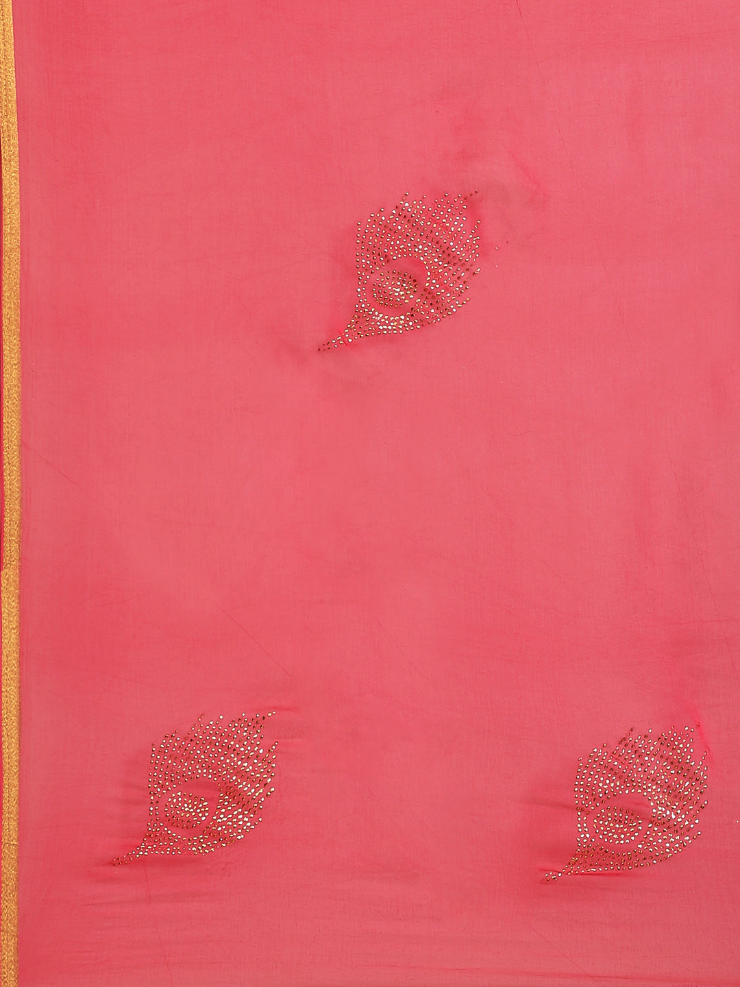 Chiffon Saree with Mukaish Embroidery In Peacock Pattern & Zari Border, Benarasi Blouse