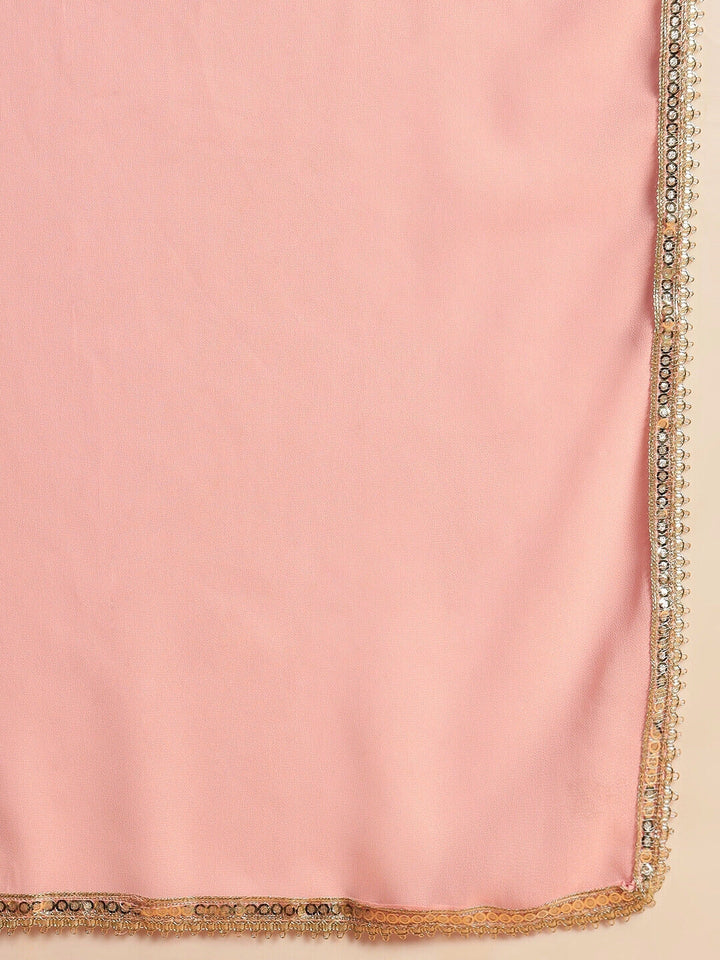 Kantha Thread Embroidered Kurta Set with Mirror Embellishments & Afghani Salwar