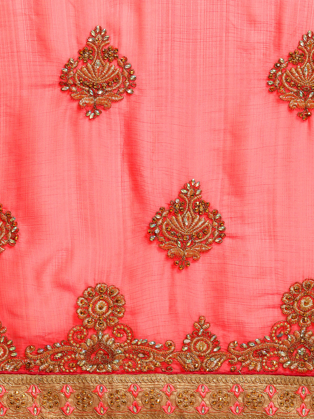 Chiffon Embellished Saree with Zari Embroidery