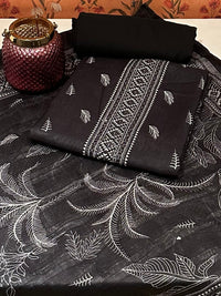 Classic Black and White Woven Suit