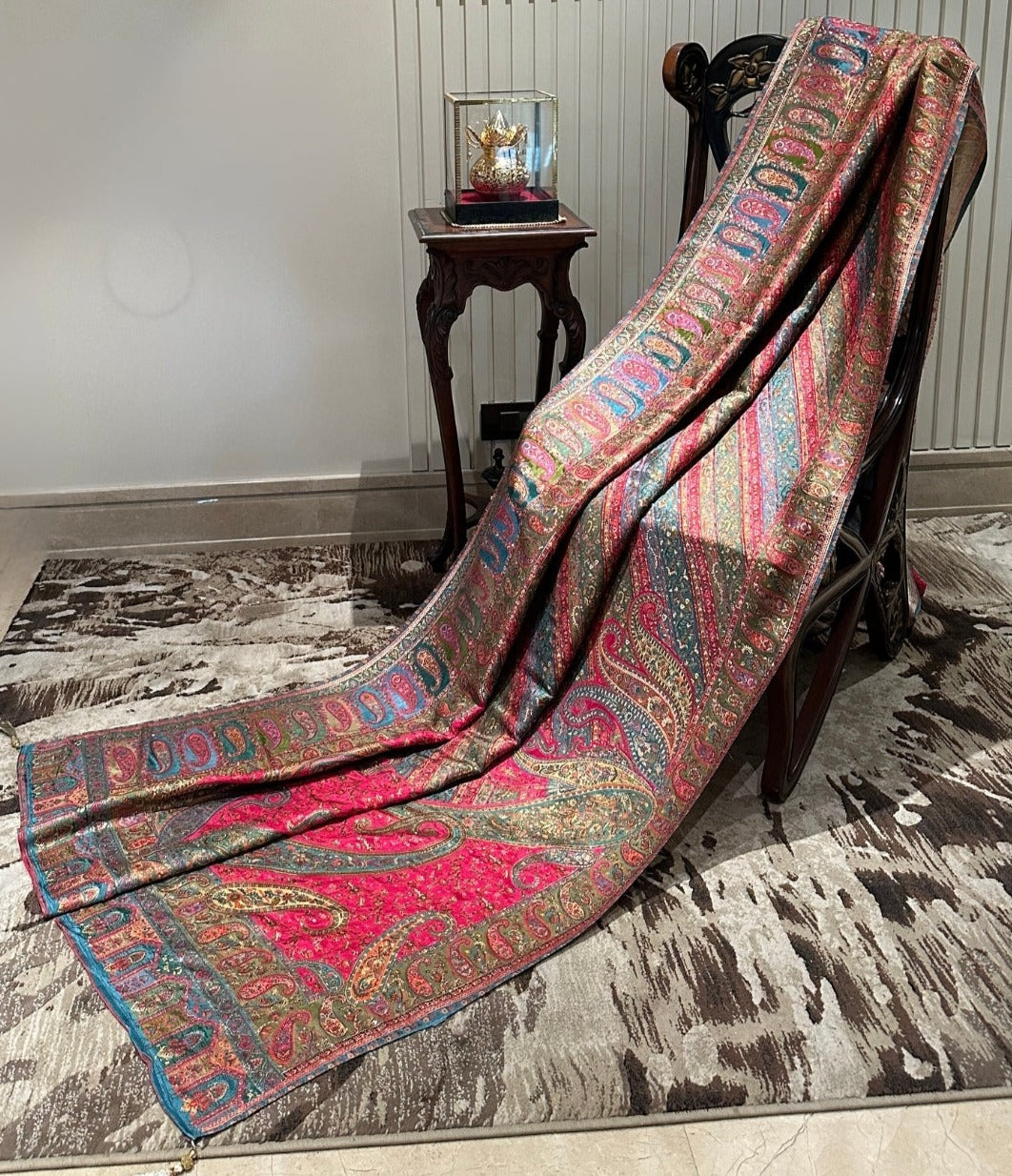 Vibrant Multicolour Paisley Silk Saree