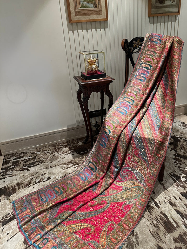 Vibrant Multicolour Paisley Silk Saree