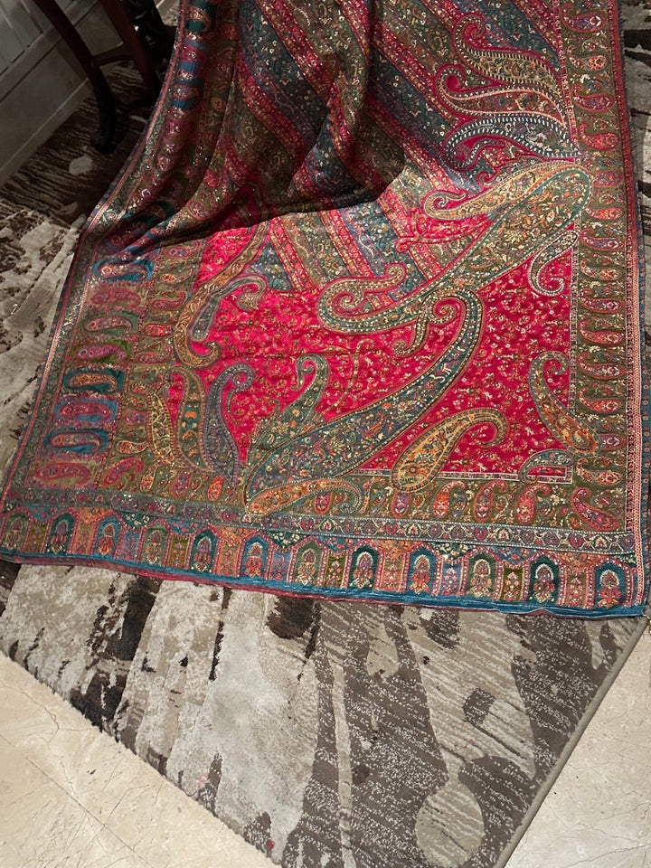 Vibrant Multicolour Paisley Silk Saree